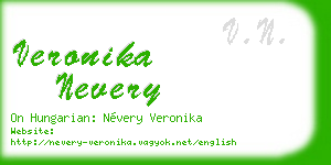veronika nevery business card